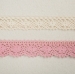 New Design 100% Cotton 0.67" Pink and White Lace Trim for Lady Lingerie