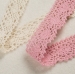 New Design 100% Cotton 0.67" Pink and White Lace Trim for Lady Lingerie