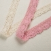 New Design 100% Cotton 0.67" Pink and White Lace Trim for Lady Lingerie