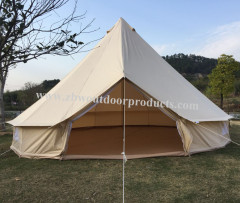 Customized Size Glamping Luxury Waterproof Cotton Canvas Bell Tent for Sale