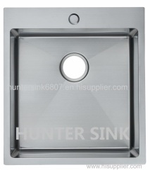 Hunter supply kitchen sink handmade undermount with faucet hole stainless sink