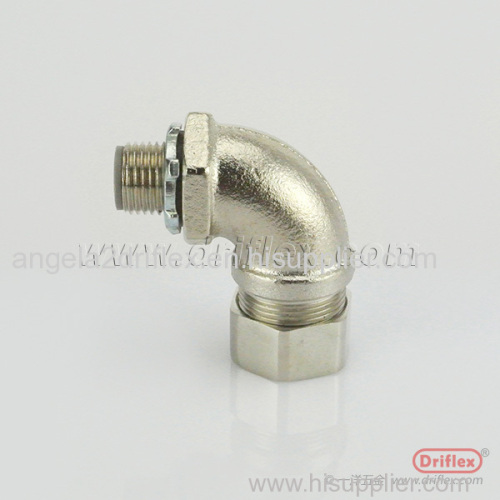 HOT SELLING Nickel Plated Brass 90d Angle Liquid-tight Conduit Fittings