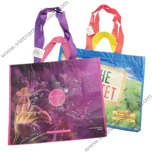 R-pet shopping bags with lamination