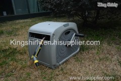 metal decorative hose reel storage bin