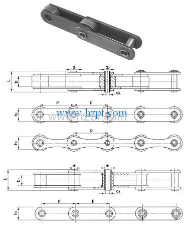 Stainless Steel Hollow Pin Chain C2052HP C2062HP 63HPEI For Construction Petroleum Chemical Industry