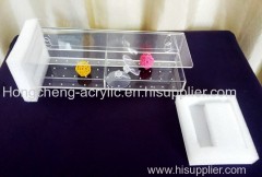 detachabl acrylic bird feeder with sliding tray factory wholesale