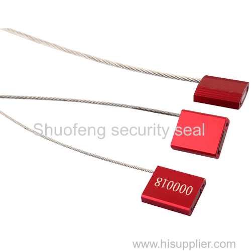 Cable security seal Plug in locking mechanism adjustable length pull-tight Aluminium Alloy Wrapped cover