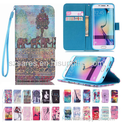 Wallet Stand Flip Leather Cover For Samsung Galaxy Note 5 S6 edge Plus S5 S4 S3 mini Credit Card Holder Protective Case