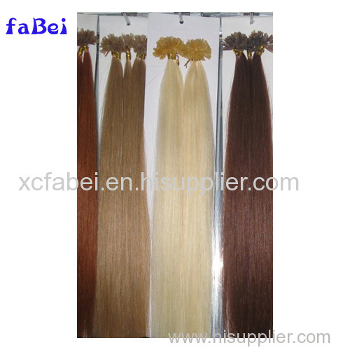 Natural Pre-Bonded Keratin Remy Nail Hair / U-Tip Human Hair Extension