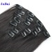 Natural Black Straight Human Hair Brazilian Clip In Hair Extensions 7Pcs Clip In Human Hair Extensions