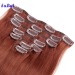 Natural Black Straight Human Hair Brazilian Clip In Hair Extensions 7Pcs Clip In Human Hair Extensions