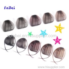 Stock blonde 100% human hair clip in bangs/remy clip in hair extension bangs/human hair fringes
