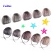 Stock blonde 100% human hair clip in bangs/remy clip in hair extension bangs/human hair fringes