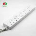 4 way 4 gang PP shell power strip socket with switch