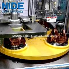 Automatic stator coil winding and inserting machine for 3 phase motor