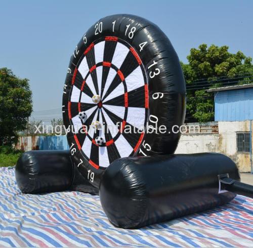 Inflatable footdart soccer shooting game