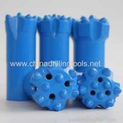 T45 89mm thread button bit wth T45 thread drill rod for quarrying tunneling and drifting