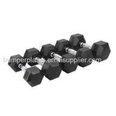 Wholesale Rubber Coated Hex Dumbbell