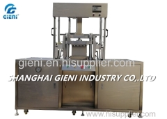 Fully Hydraulic Cosmetic Powder Press Machine For Foundation Cake 6 cavities per mold auto powder feeding