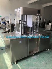 Fully Hydraulic Cosmetic Powder Press Machine For Foundation Cake 6 cavities per mold auto powder feeding