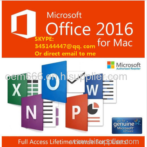 Office 365 Account with Microsoft Office 2016 for Mac Home & Business - 5 Users