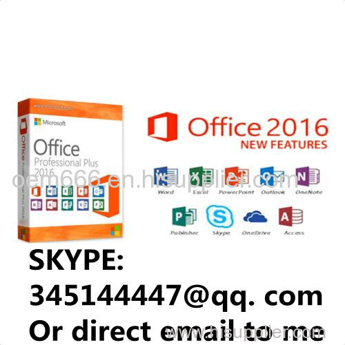 Genuine Microsoft Office 2016 Professional Plus Product Key Full Version (OEM)