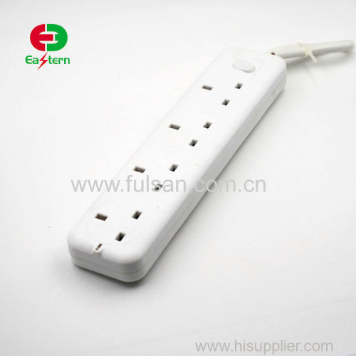 4 way 4 gang PP shell power strip socket with switch