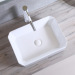 2018 ceramic new design thin edge diamond tabletop mounted high quality white bathroom sanitary ware basin sinks