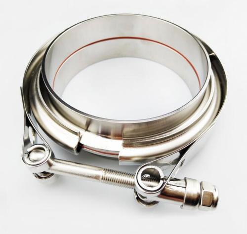 2.75''SS304 Stainless steel V band clamp kit with Aluminum alloy V band flanges professional for turbo/exhaust pipes/dow