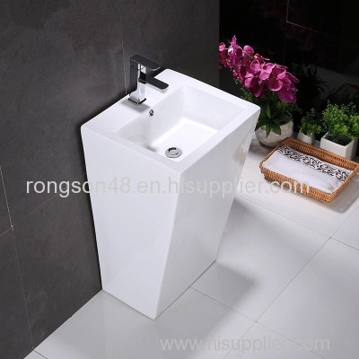 China big size floor mounted single hole one piece pedestal wash deep sink manufacturer with competitive price for sale