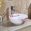 Wholesale above counter ceramic hand painted modern round basin