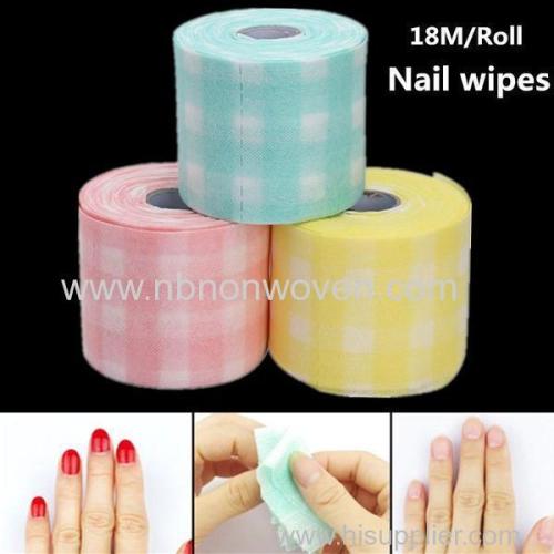 Printed nonwoven nail wipes