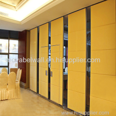 Decorative Sliding Door Roller Wheels Restaurant Partition Wall Soundproof Divider