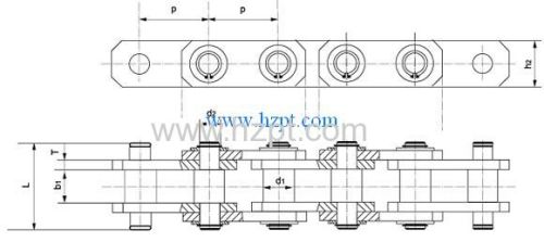 Steel Materials Drawbench Chain HGLB180 HGLB190 HGLB250 For Industry