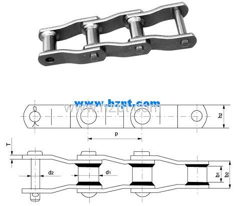 Narrow Series Welded Offset Sidebar Chain WHX155 WHX155(H) WHX157 For Heavy Duty Industry