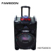 8"inch rechargeable LED flashing lights speaker trolley rechargeable speaker