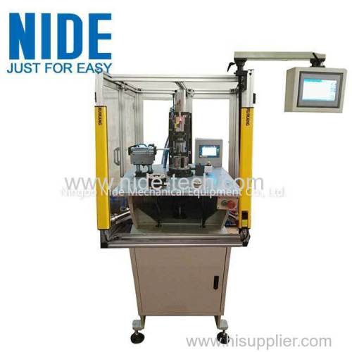 Auto brushless motor stator coil winding machine with 2 needles