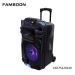 8"inch ac dc power cable speaker non rechargeable disco ball flashing lights speaker trolley rechargeable
