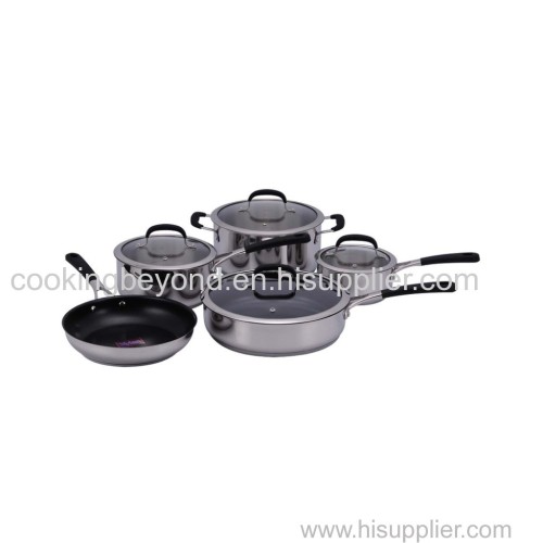9Pcs Stainless Steel 201 Cookware Sets Kitchen Cooking Pot Set