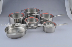 new invention high quality low price stainless steel cookware sets 11pcs