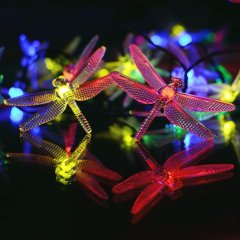 Dragonfly Solar Fairy Lights Colorful Changing