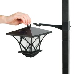 Solar Powered LED Yard Light with 5 Foot Pole for Outside