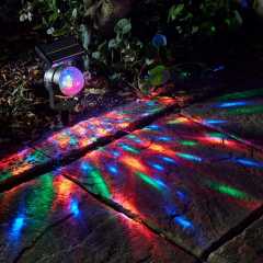 Solar Colorful Revolving LED Spotlight Garden Decorative Party Stake Light