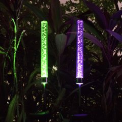 Outdoor Solar Tube Acrylic Bubble RGB Stake Lights