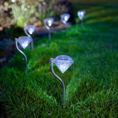 Solar Stainless Steel Diamond Lawn Night Lighting