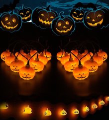 Solar String Light Halloween Pumpkin Lantern For Party Decorations