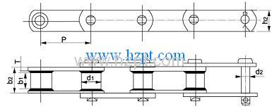 Welded Straight Sidebar Chain WWRC-18 WRC-82 WRC-124 For Heavy Industrial