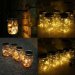 Solar Mason Jar Lights Waterproof Glass Jar Fairy lights with Lid Insert for Garden