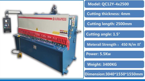 Price of Shearing QC12Y 4x3200 Electric Hydraulic Shearing Machine