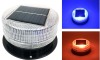 Red and blue solar cautions lights for trucks